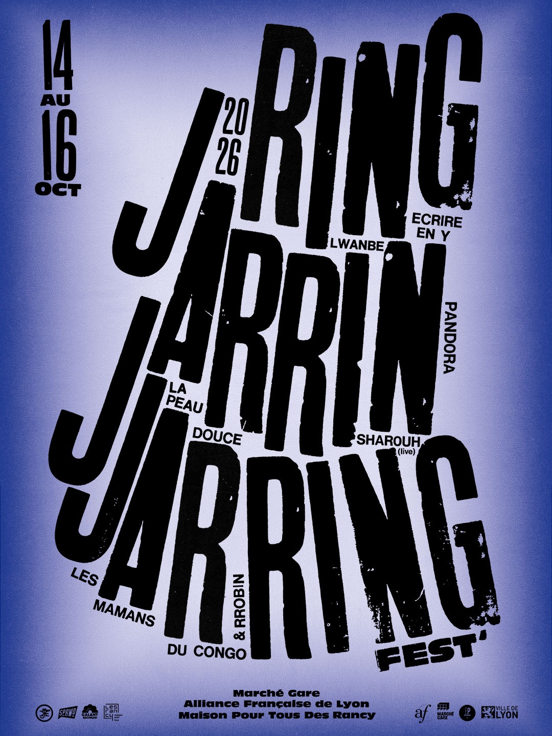 Jarring Fest’ 2026 · 3 jours, 3 lieux du 14 au 16 octobre