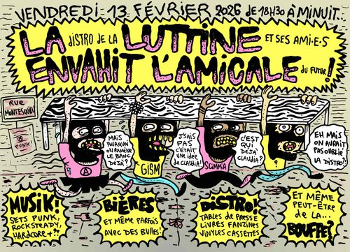 LA DISTRO DE LA LUTTINE ENVAHIT L’AMICALE!