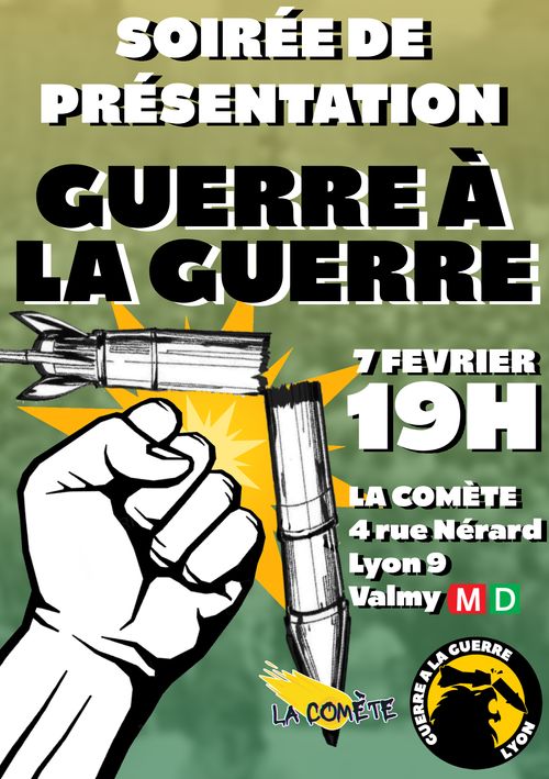 Soirée de présentation Guerre à la Guerre