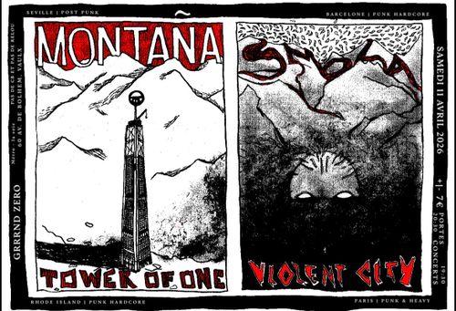 Concert PUNK HARDCORE : Tower Of One (hxc us) + Montaña (punk Séville) + Smola (hxc bcn) + Violent City (punk heavy metal Paris)