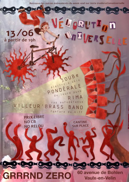 Vélorution Universelle : JOUBe + Pondérale + Rima + Villeur'Brass Band