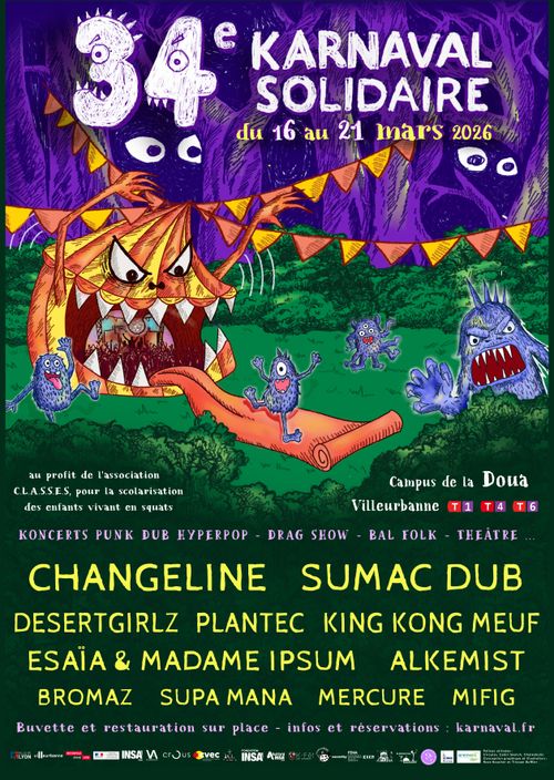 Karnaval Solidaire 34ème édition : La Karnavalée des MONNNSTRES 