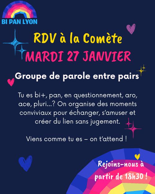 Groupe de parole entre pair organisé par "Bi Pan Lyon"