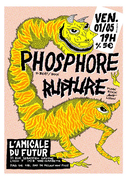 Concert Punk Hardcore : PHOSPHORE  (hxc Bordeaux) + RUPTURE (punk rock lyon)