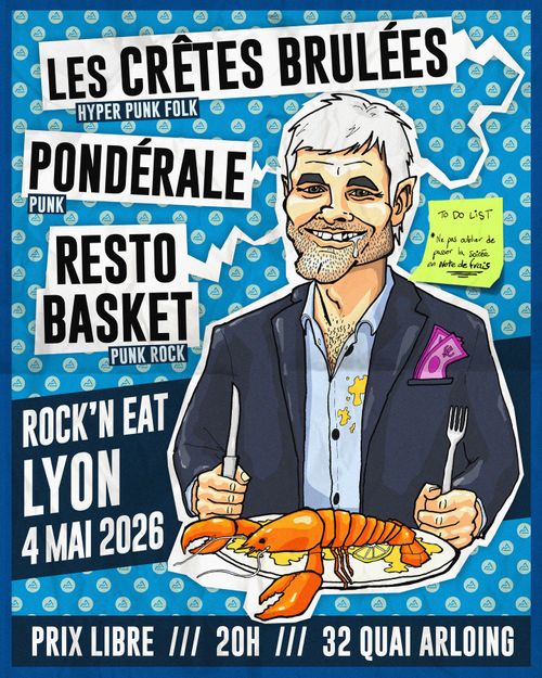 Concert punk : Resto Basket / Pondérale / Crêtes Brûlées