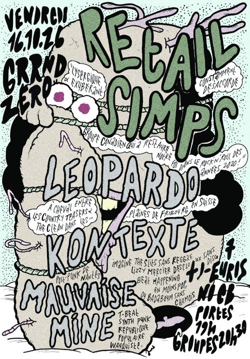 Theee Retails Simps + Leopardo + Kontexte + Grise Mine