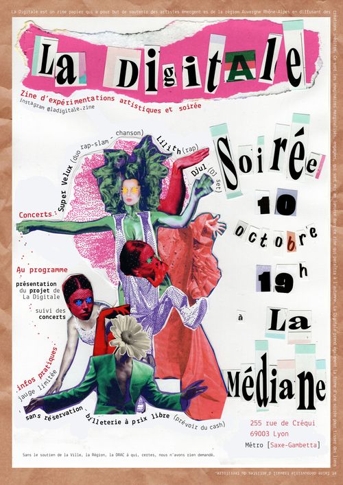 Soirée-concert de présentation de La Digitale (zine d'expérimentations artistiques)