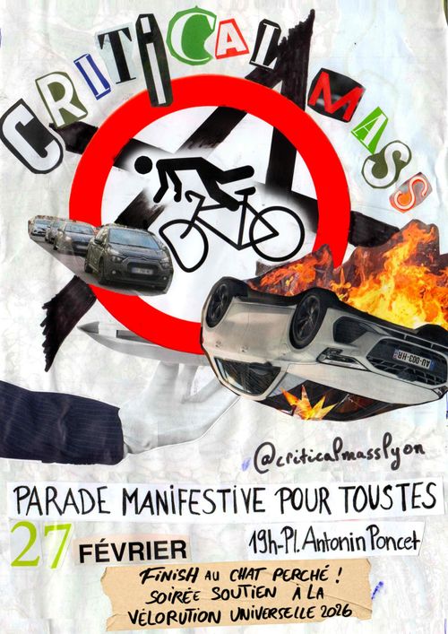 Critical Mass vendredi 27 février + soirée de soutien 
