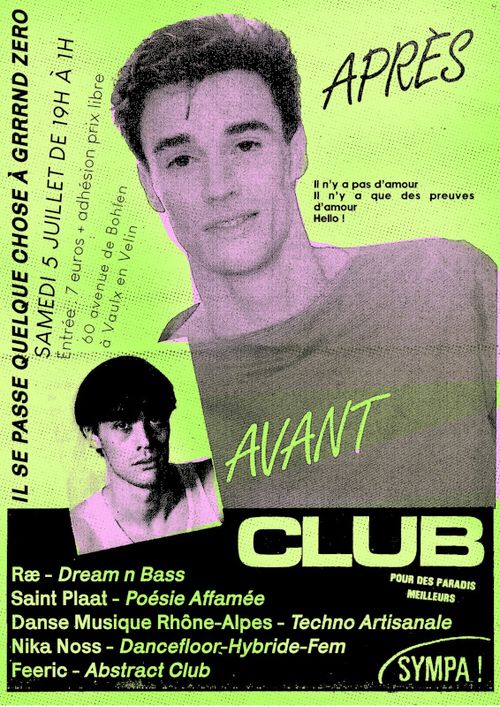 Rae + Saint Plaat + Nika Noss + Danse Musique Rhône-Alpes + Feerik