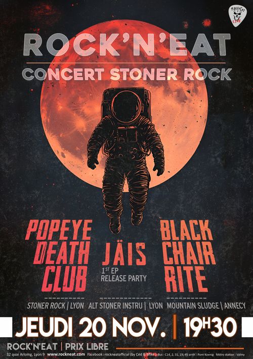 Soirée Stoner : BLACK CHAIR RITE + JÄIS + POPEYE DEATH CLUB
